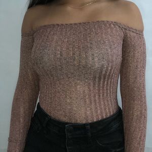 Ribbed pink one piece!